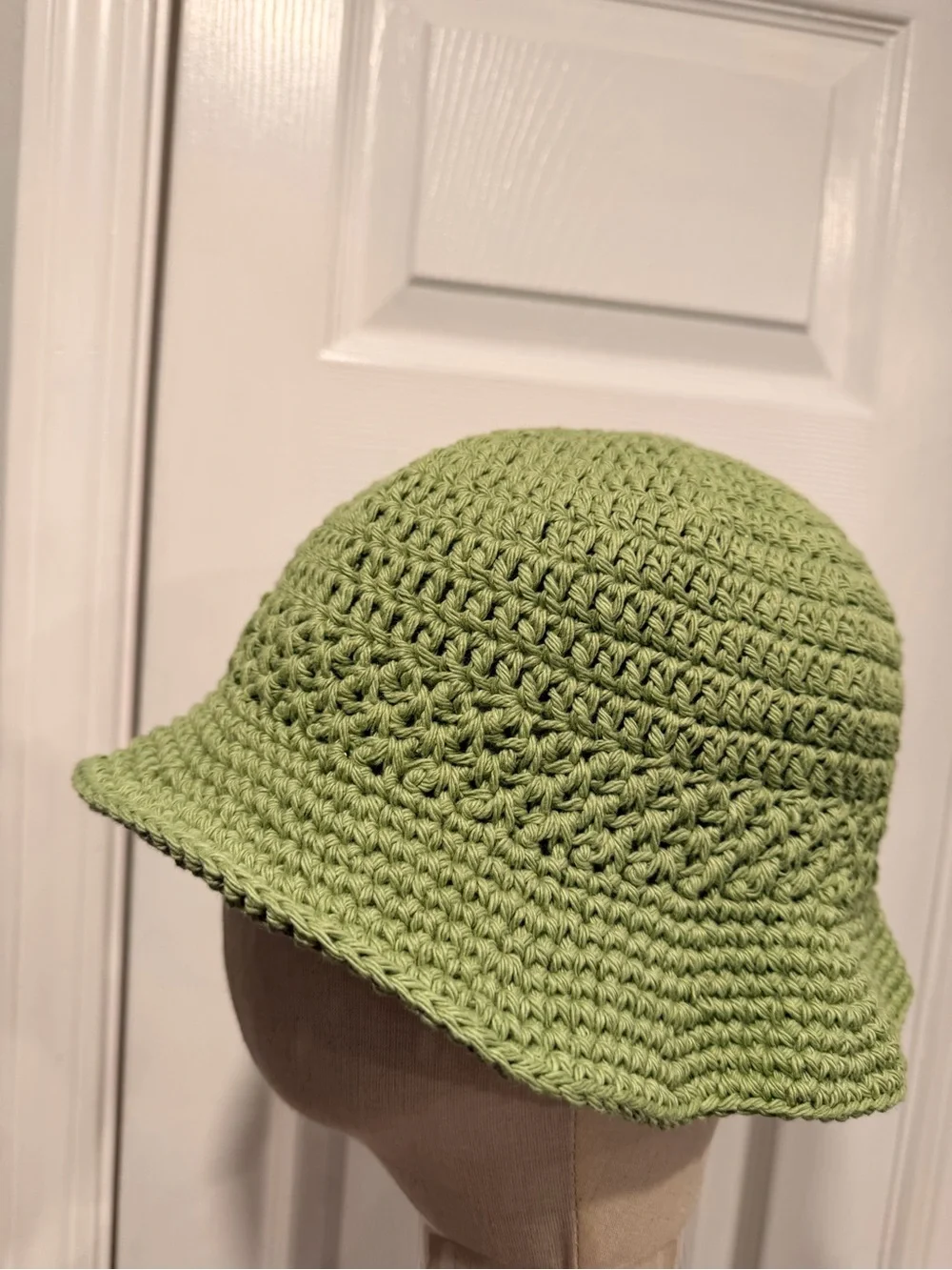 Handmade Crochet Bucket Hat 100% Cotton Lightweight Packable Festival Boho Beach